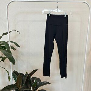 LULULEMON BLACK ALIGN LEGGINGS SIZE 2 FAIRLY WORN